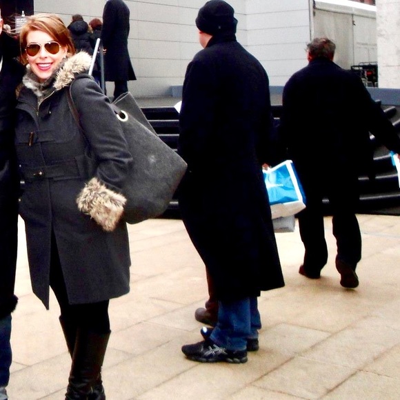 Anthro jacket fur trim toggle close - Picture 9 of 9